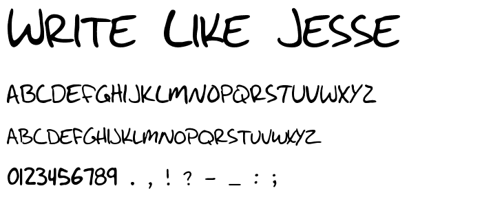 Write Like Jesse font